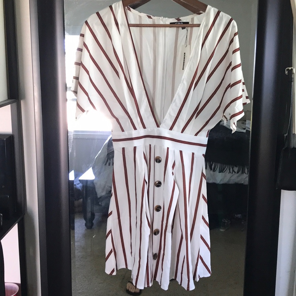 New plunge front dress